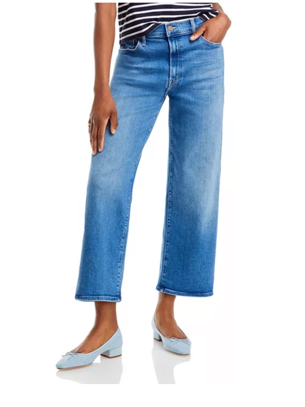 MOTHER The Dodger High Rise Ankle Wide Leg Jeans in Work Hard Play Hard Size 30